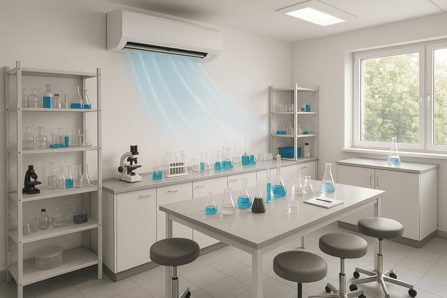 Penggunaan AC di laboratorium