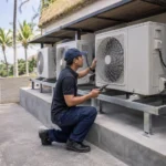 Cara Melindungi Unit Outdoor AC Hotel dan Vila di Area Dekat Pantai AC outdoor dekat pantai