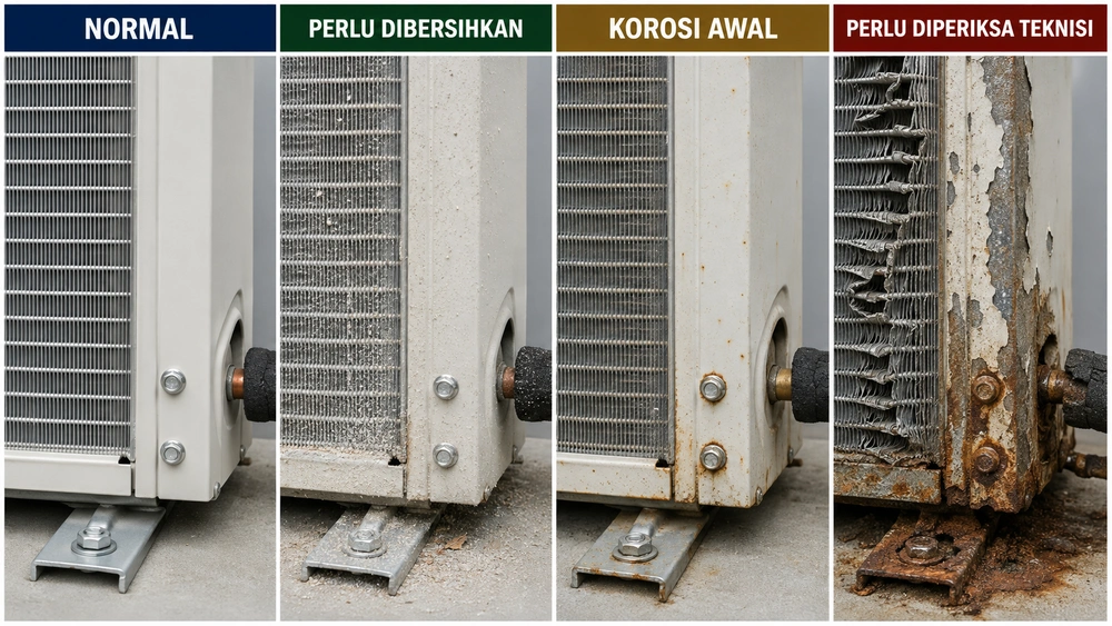 Cara Melindungi Unit Outdoor AC Hotel dan Vila di Area Dekat Pantai 2 Kondisi AC yang perlu perbaikan