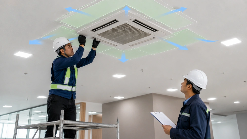 Checklist Pemeriksaan Instalasi AC Sebelum Serah Terima Proyek Gedung 1 Pemasangan AC unit indoor